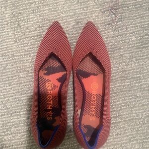 Rothy's Burgundy and Black Women's Flats